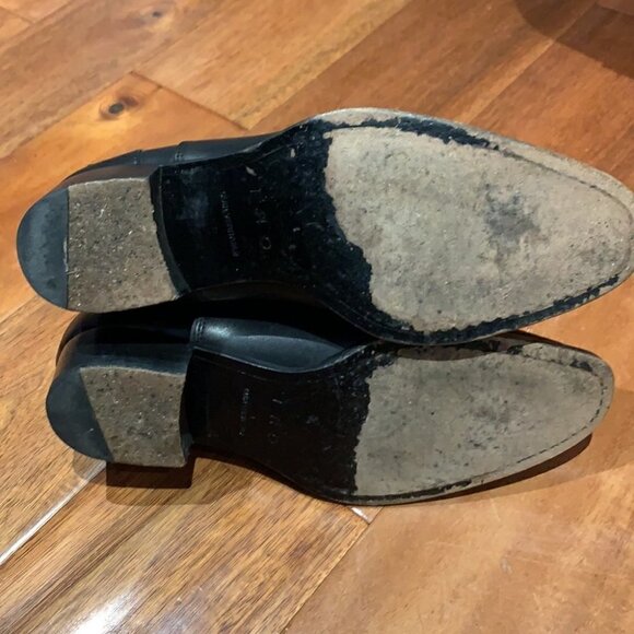 IRO black leather squared toe with silver coloured buckle in size 38 - Picture 7 of 13